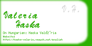 valeria haska business card